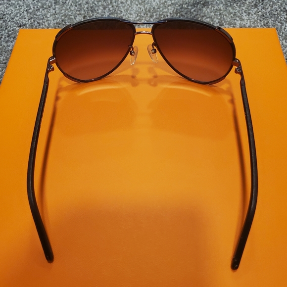 Chloe leather trim aviator sunglasses - Picture 6 of 10
